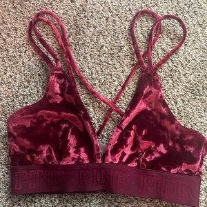 PINK velvet bra